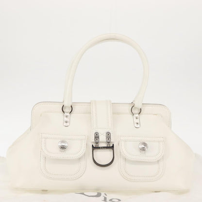 Christian Dior Vintage Handbag Leather, WHITE, LEATHER, Handbag
