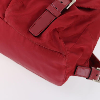 Prada Double Front Pocket Backpack Tessuto, RED, NYLON, Backpack