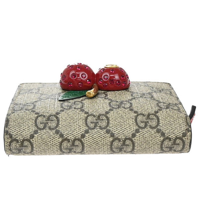 Gucci GG pattern wallet GG Supreme, BEIGE, CANVAS, Wallets