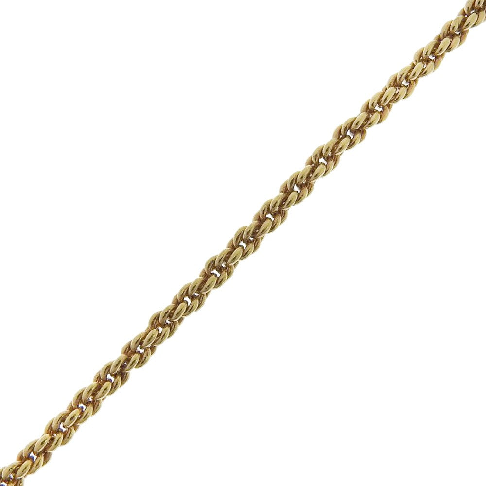 Christian Dior VIntage Circle Pendant Necklace Metal with Crystals, GOLD, GOLD_PLATED, Necklace