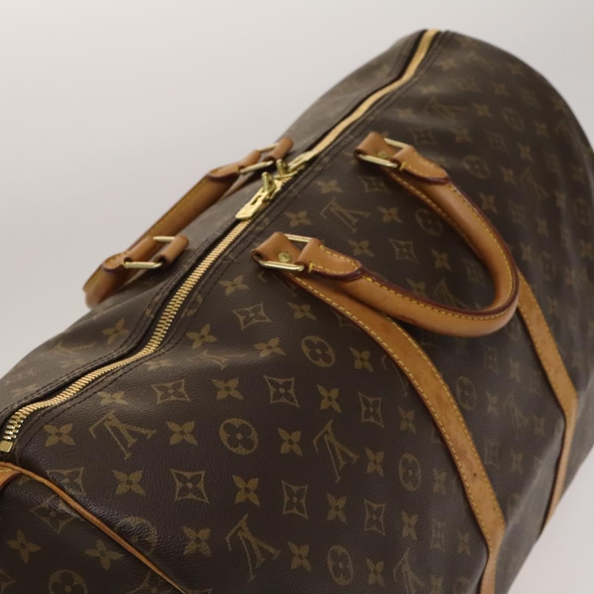 Louis Vuitton Keepall Bag Monogram Canvas, BROWN, CANVAS, Travel bag