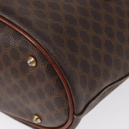 Celine Vintage Macadam Handbag Canvas and Leather, BROWN, CANVAS, Tote bag