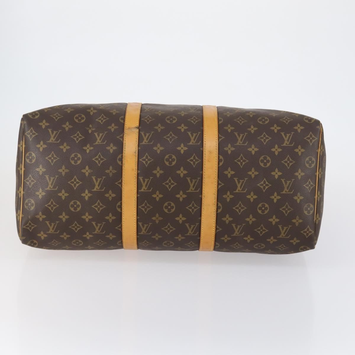Louis Vuitton Keepall Bag Monogram Canvas, BROWN, CANVAS, Travel bag