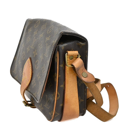 Louis Vuitton Cartouchiere Handbag Monogram Canvas, BROWN, CANVAS, Shoulder bag