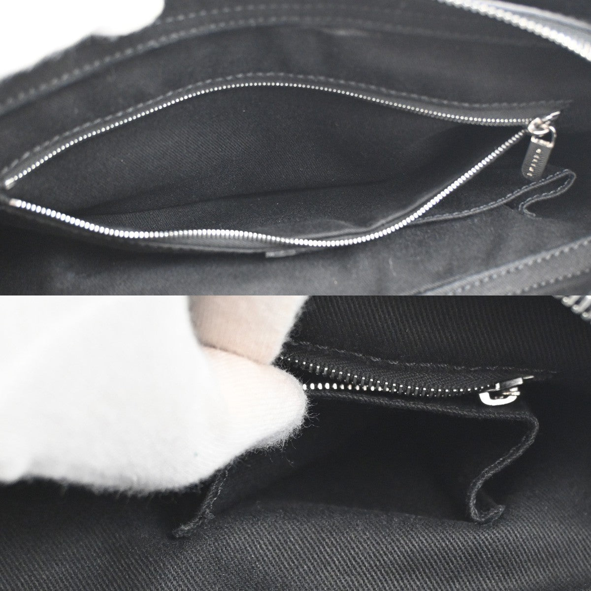 Celine C Macadam Handbag Suede, BLACK, SUEDE, Shoulder bag