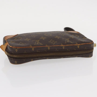 Louis Vuitton Marly Dragonne Clutch Monogram Canvas, BROWN, CANVAS, Clutche & pouche