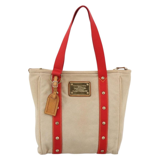 Louis Vuitton Antigua Tote Canvas, BEIGE, CANVAS, Tote bag