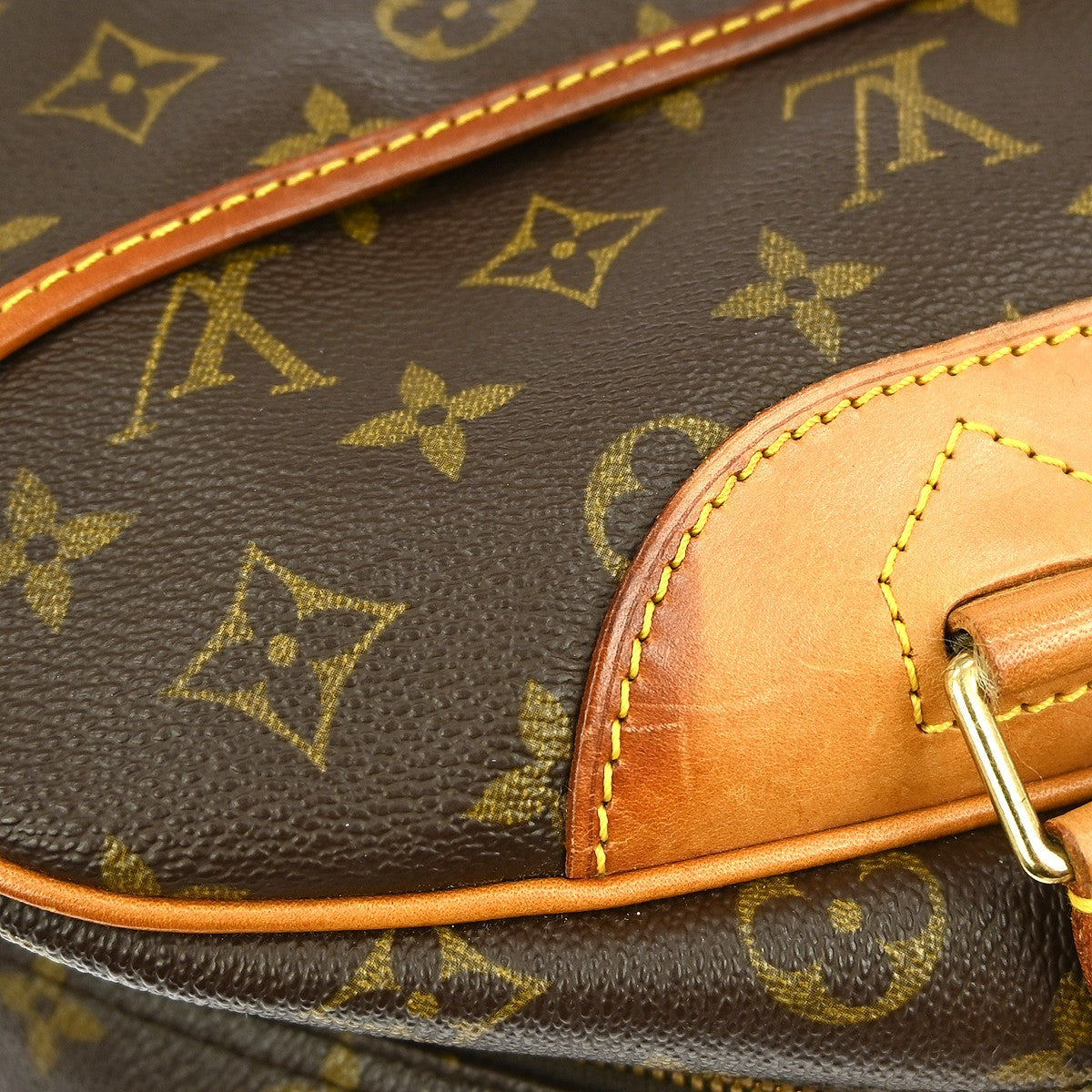 Louis Vuitton Deauville Handbag Monogram Canvas, BROWN, CANVAS, Handbag