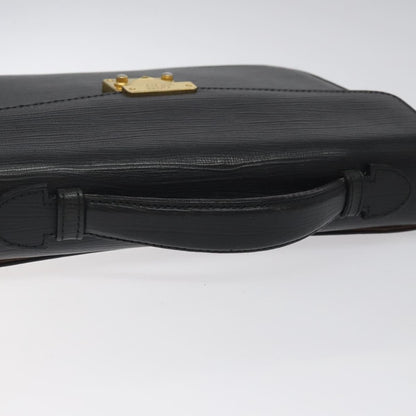 Versace Lock Flap Briefcase Leather, BLACK, LEATHER, Briefcase