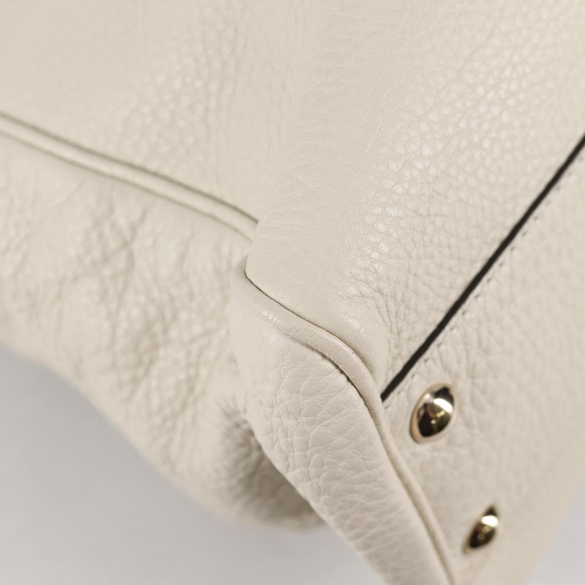 Gucci Bamboo shopper bag Leather, WHITE, LEATHER, Handbag