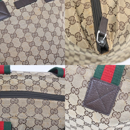 Gucci Web Zip Tote GG Canvas, BROWN, CANVAS, Tote bag