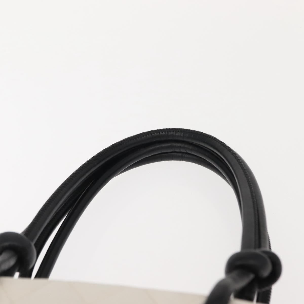 Chanel Cambon Tote Quilted Leather, WHITE, LEATHER, Tote bag