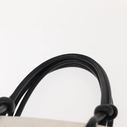 Chanel Cambon Tote Quilted Leather, WHITE, LEATHER, Tote bag