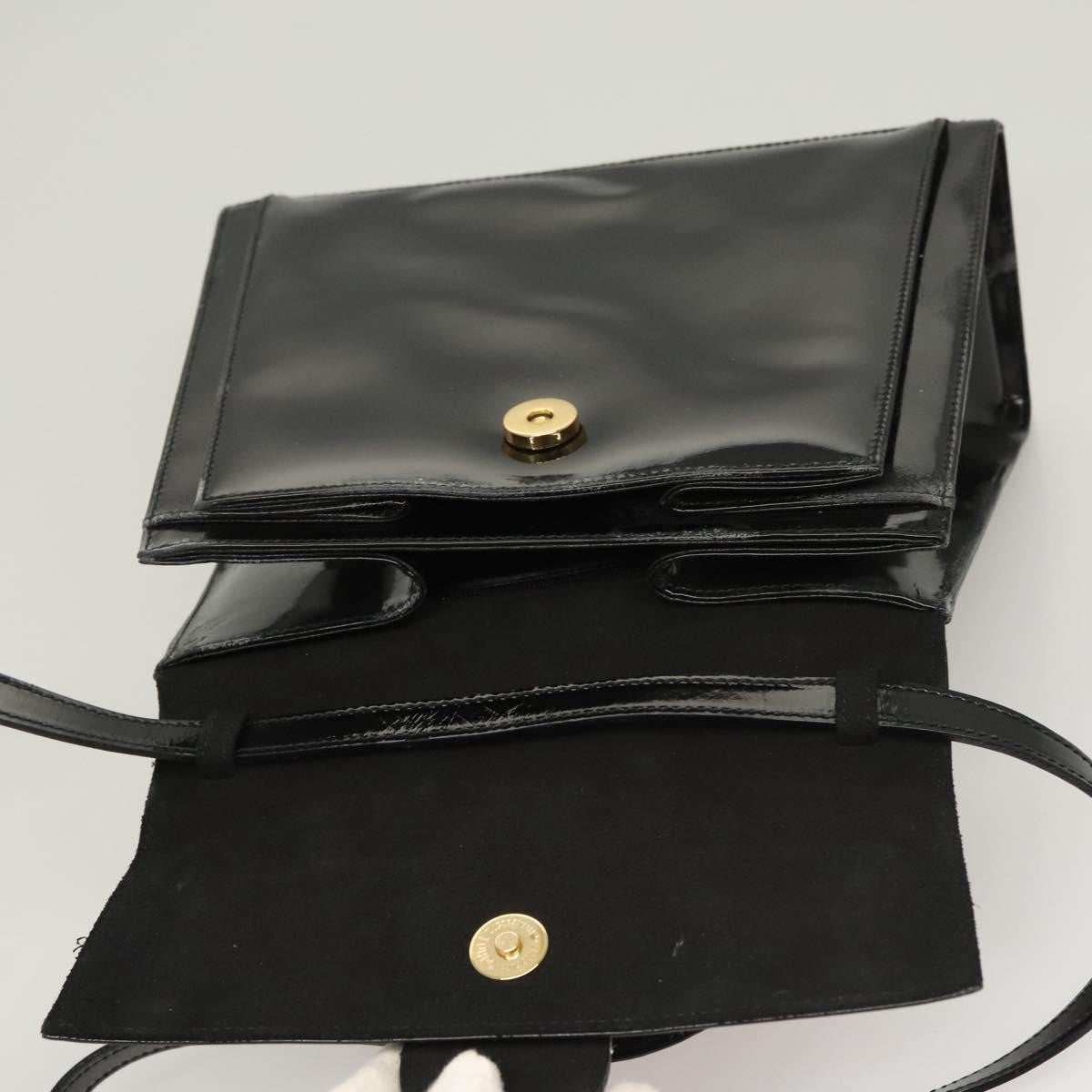 Salvatore Ferragamo Vintage Handbag Patent leather, BLACK, LEATHER, Handbag