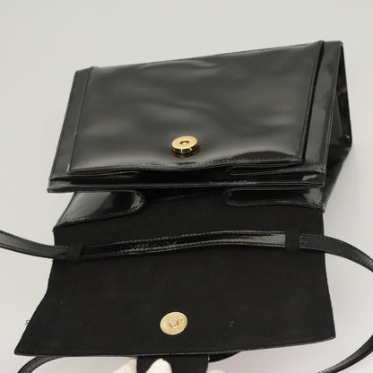 Salvatore Ferragamo Vintage Handbag Patent leather, BLACK, LEATHER, Handbag