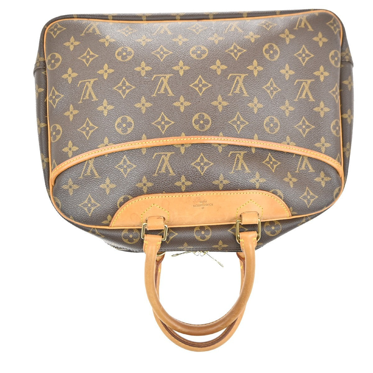 Louis Vuitton Deauville Handbag Monogram Canvas, BROWN, CANVAS, Handbag