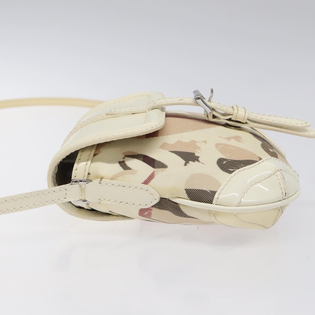 Burberry Flap Shoulder Bag Canvas, BEIGE, CANVAS, Shoulder bag