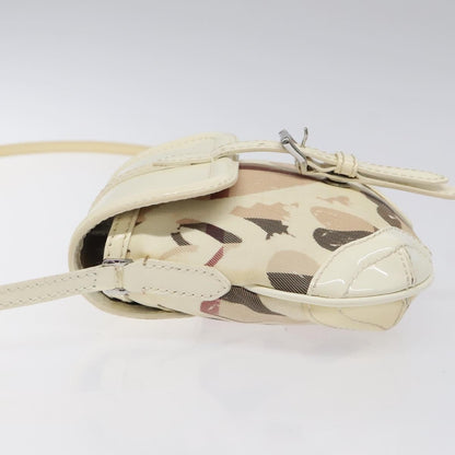 Burberry Flap Shoulder Bag Canvas, BEIGE, CANVAS, Shoulder bag