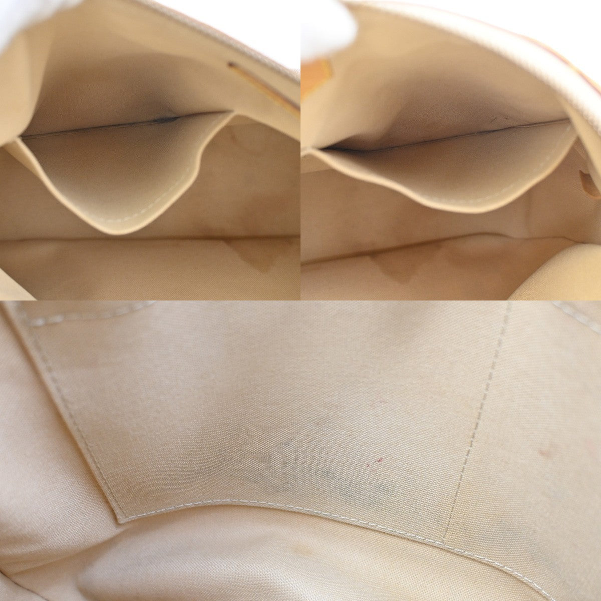 Louis Vuitton Siracusa Handbag Damier, WHITE, CANVAS, Shoulder bag