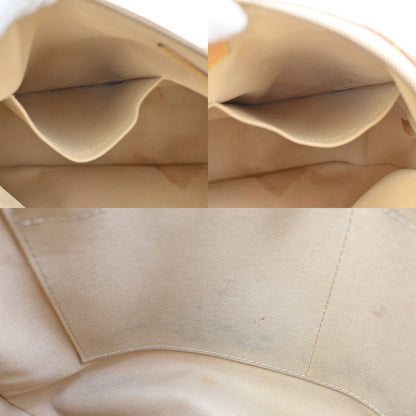 Louis Vuitton Siracusa Handbag Damier, WHITE, CANVAS, Shoulder bag