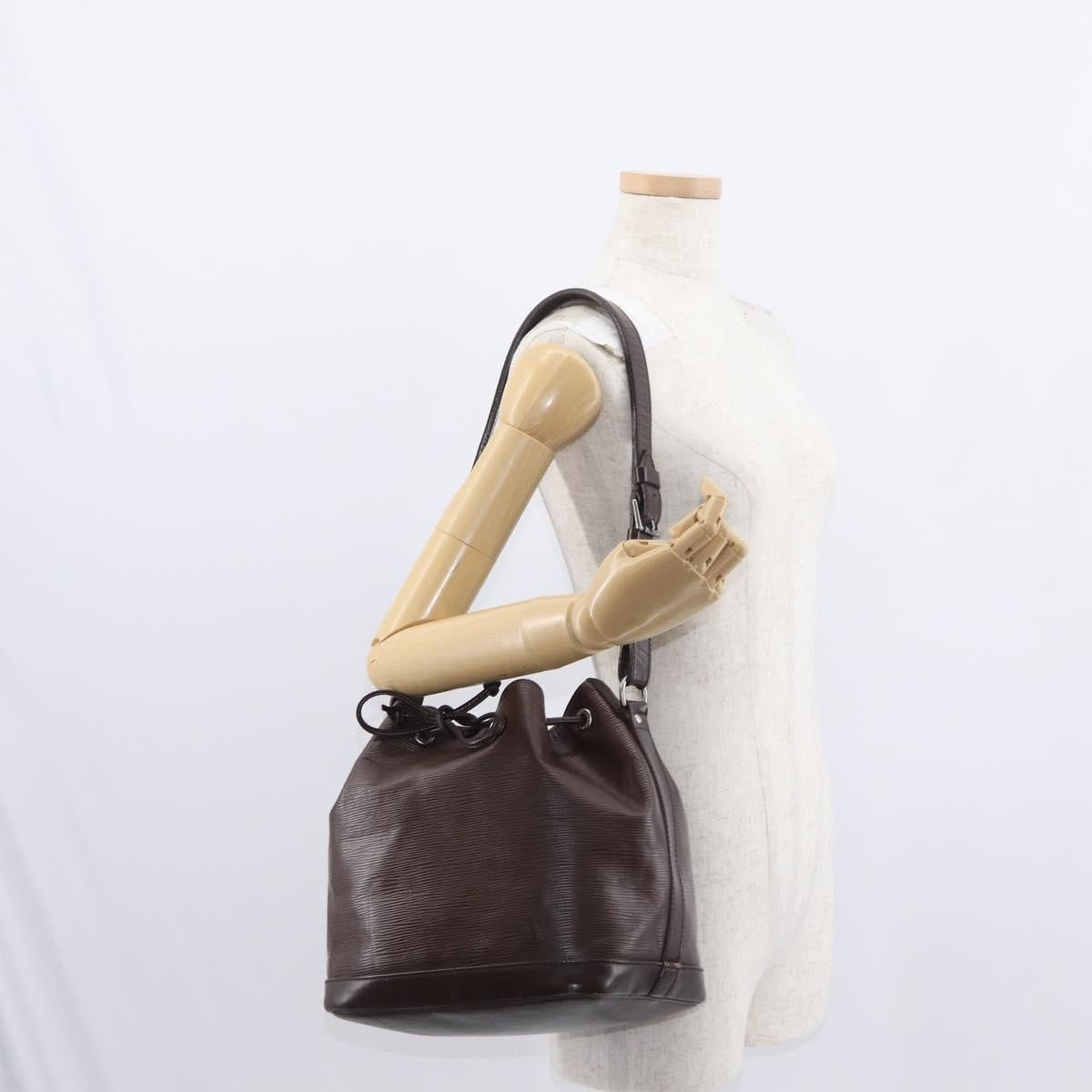 Louis Vuitton Petit Noe Handbag Epi Leather, BROWN, LEATHER, Shoulder bag