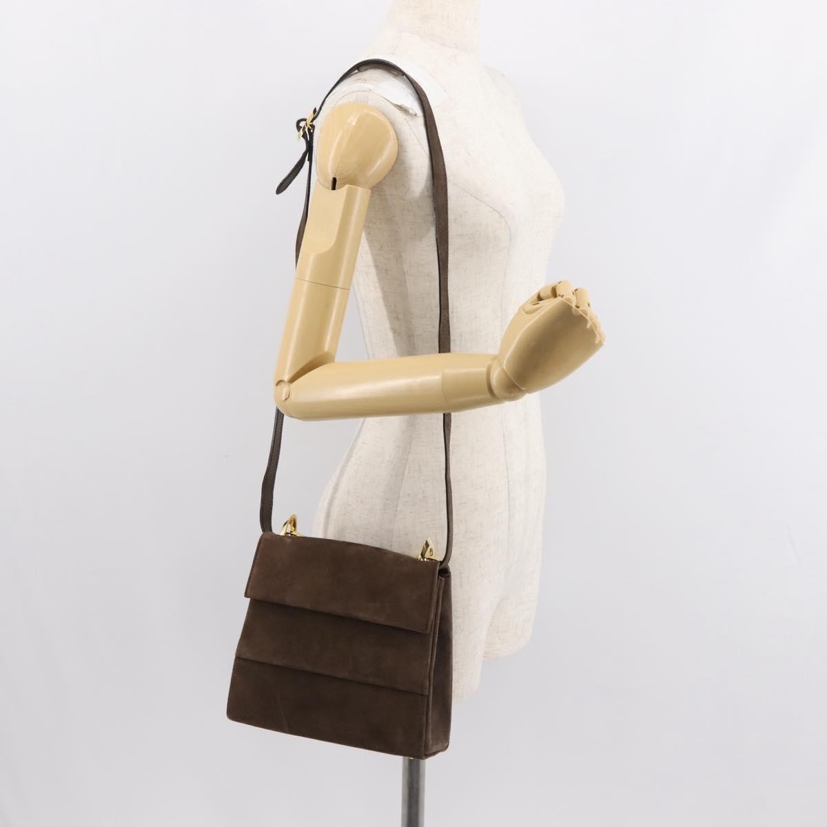 Salvatore Ferragamo Vintage Handbag Suede, BROWN, SUEDE, Handbag