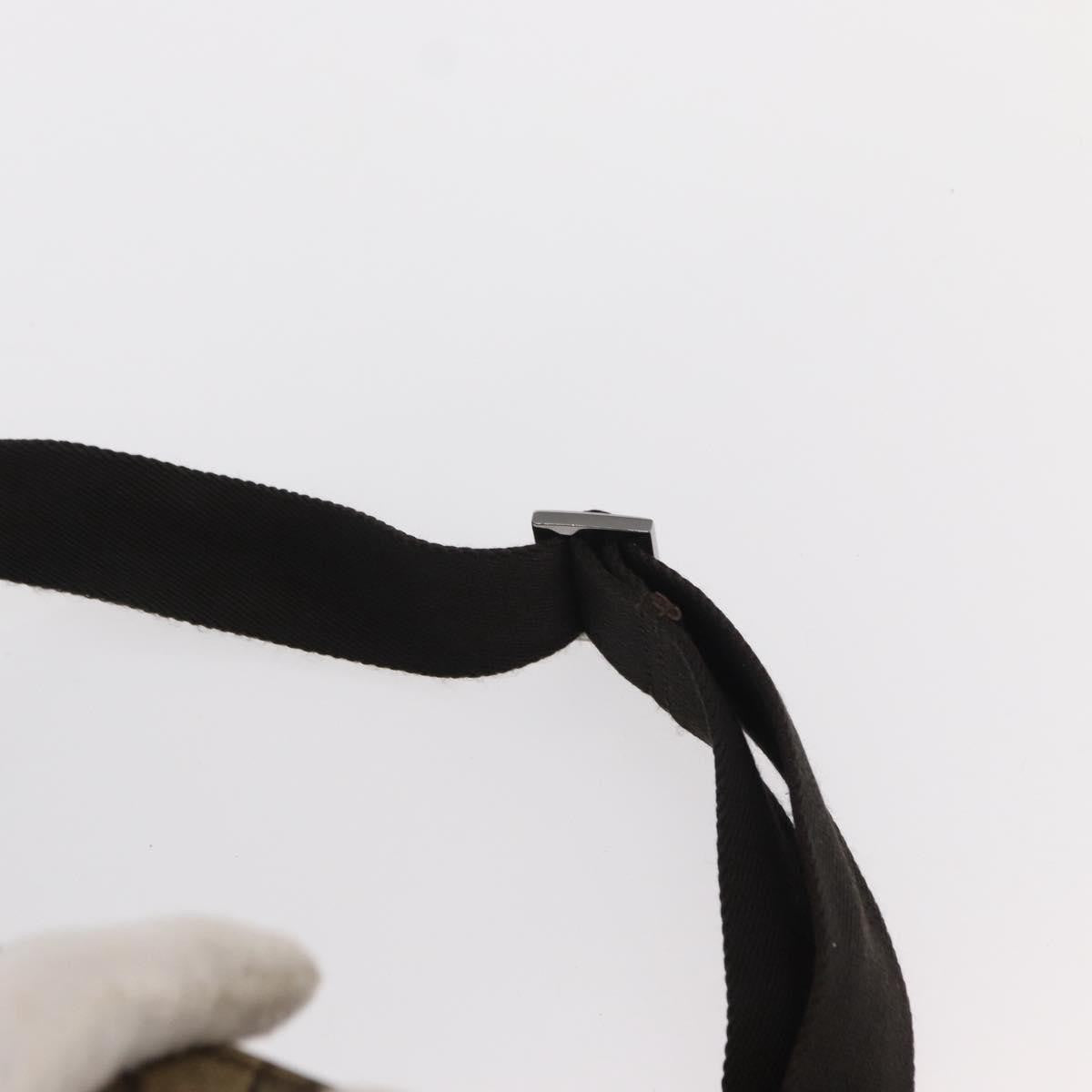 Gucci Vintage Double Belt Bag GG Canvas with Leather, BEIGE, CANVAS, Clutche & pouche