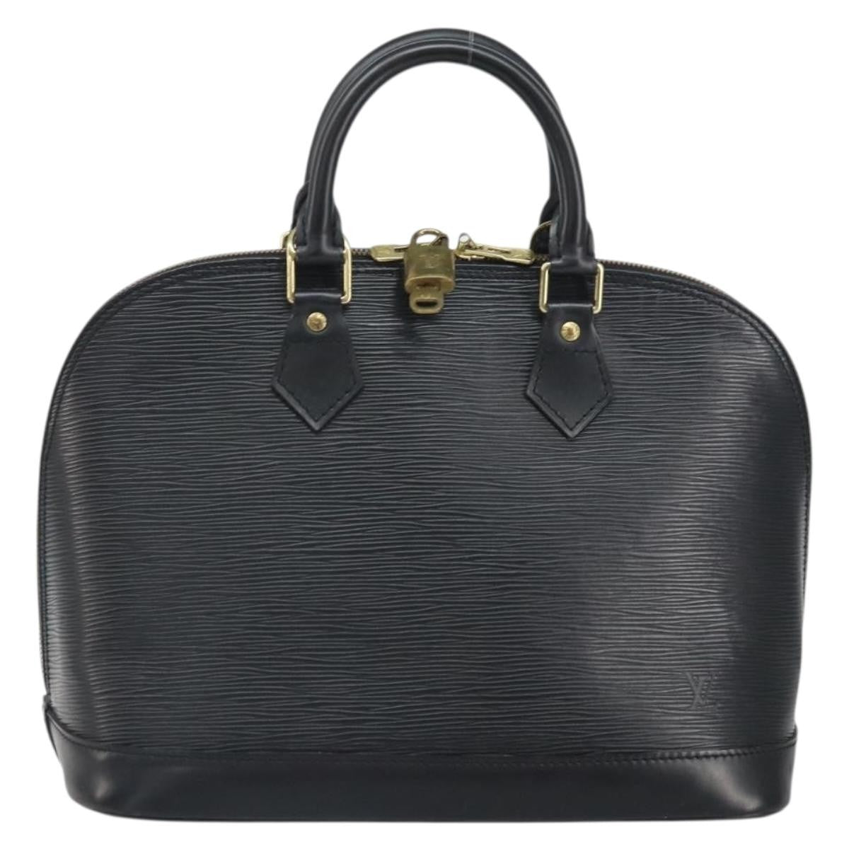 Louis Vuitton Alma Handbag Epi Leather, BLACK, LEATHER, Handbag