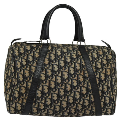 Christian Dior Vintage Trotter Boston Bag Diorissimo Canvas, NAVY, CANVAS, Handbag
