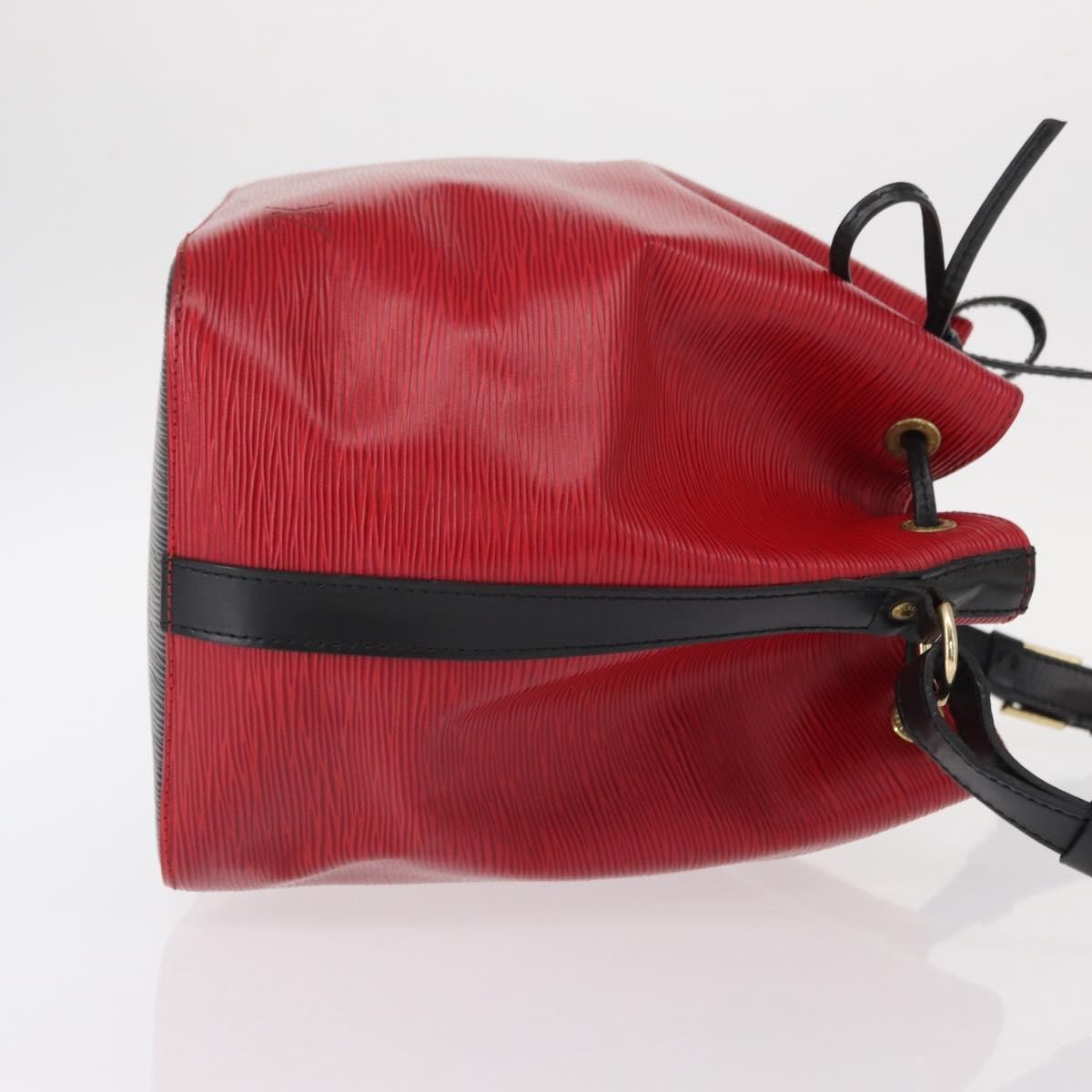 Louis Vuitton Bicolor Petit Noe Handbag Epi Leather, BLACK, LEATHER, Shoulder bag