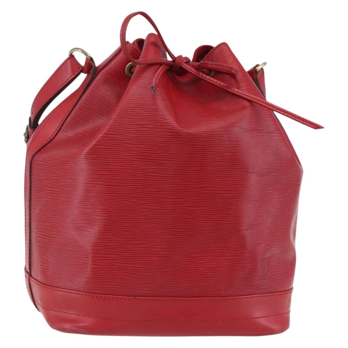 Louis Vuitton Noe Shoulder bag Leather, RED, LEATHER, Shoulder bag