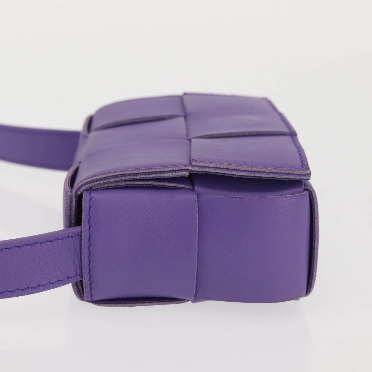 Bottega Veneta Cassette Crossbody Bag Padded Maxi Intrecciato Leather, PURPLE, LEATHER, Crossbody bag