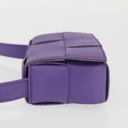 Bottega Veneta Cassette Crossbody Bag Padded Maxi Intrecciato Leather, PURPLE, LEATHER, Crossbody bag