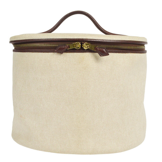 Hermes Vintage Clutch Canvas, BEIGE, CANVAS, Clutche & pouche