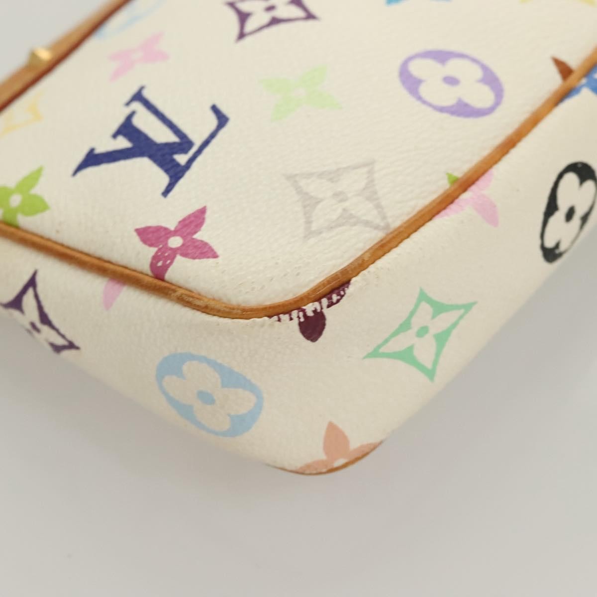 Louis Vuitton Pochette Accessoires Monogram Multicolor, WHITE, CANVAS, Clutche & pouche