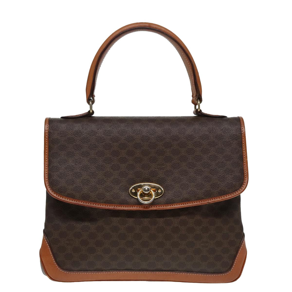 Celine Triomphe vintage handbag Macadam canvas, BROWN, CANVAS, Handbag