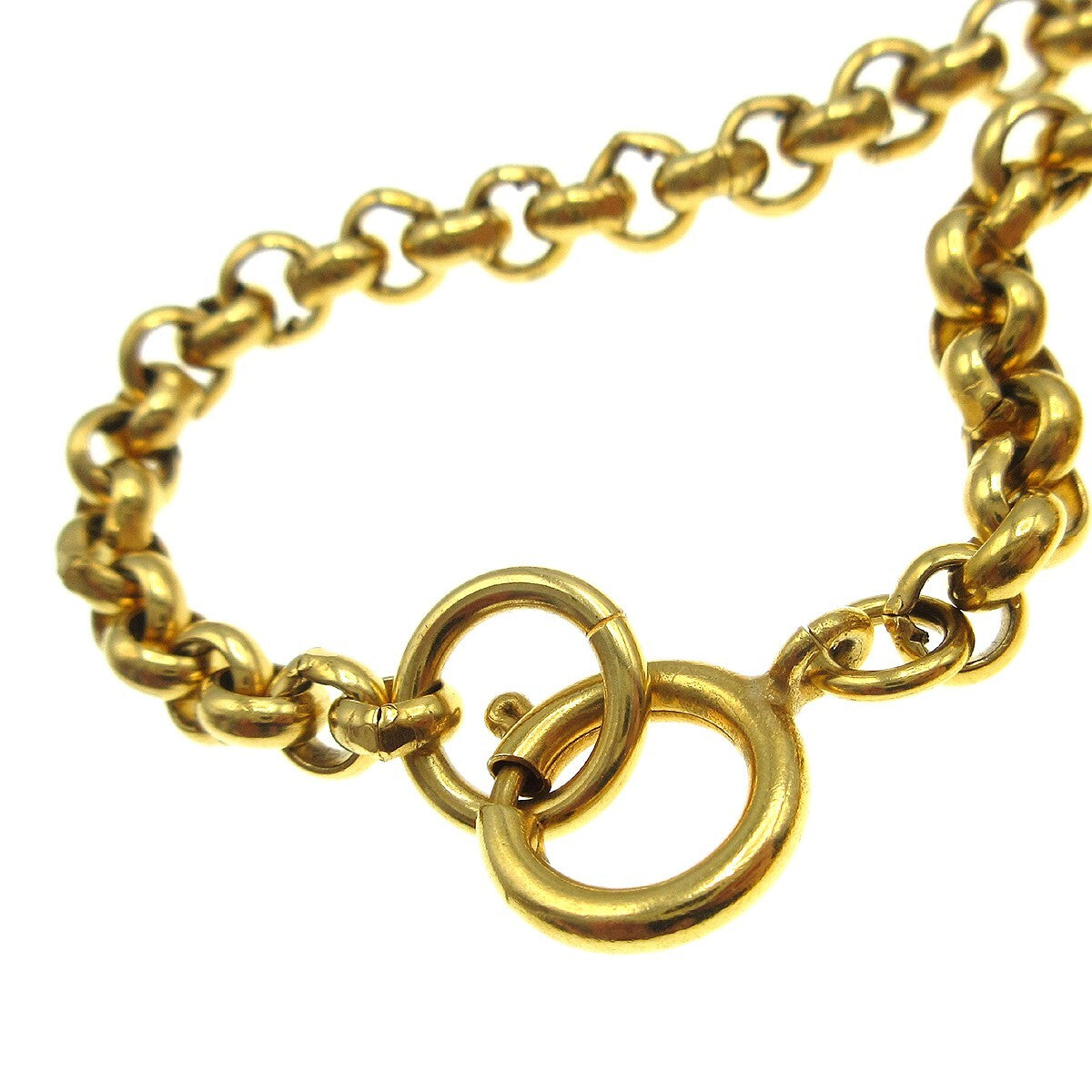 Chanel CC Heart Pendant Necklace Metal, GOLD, GOLD_PLATED, Necklace