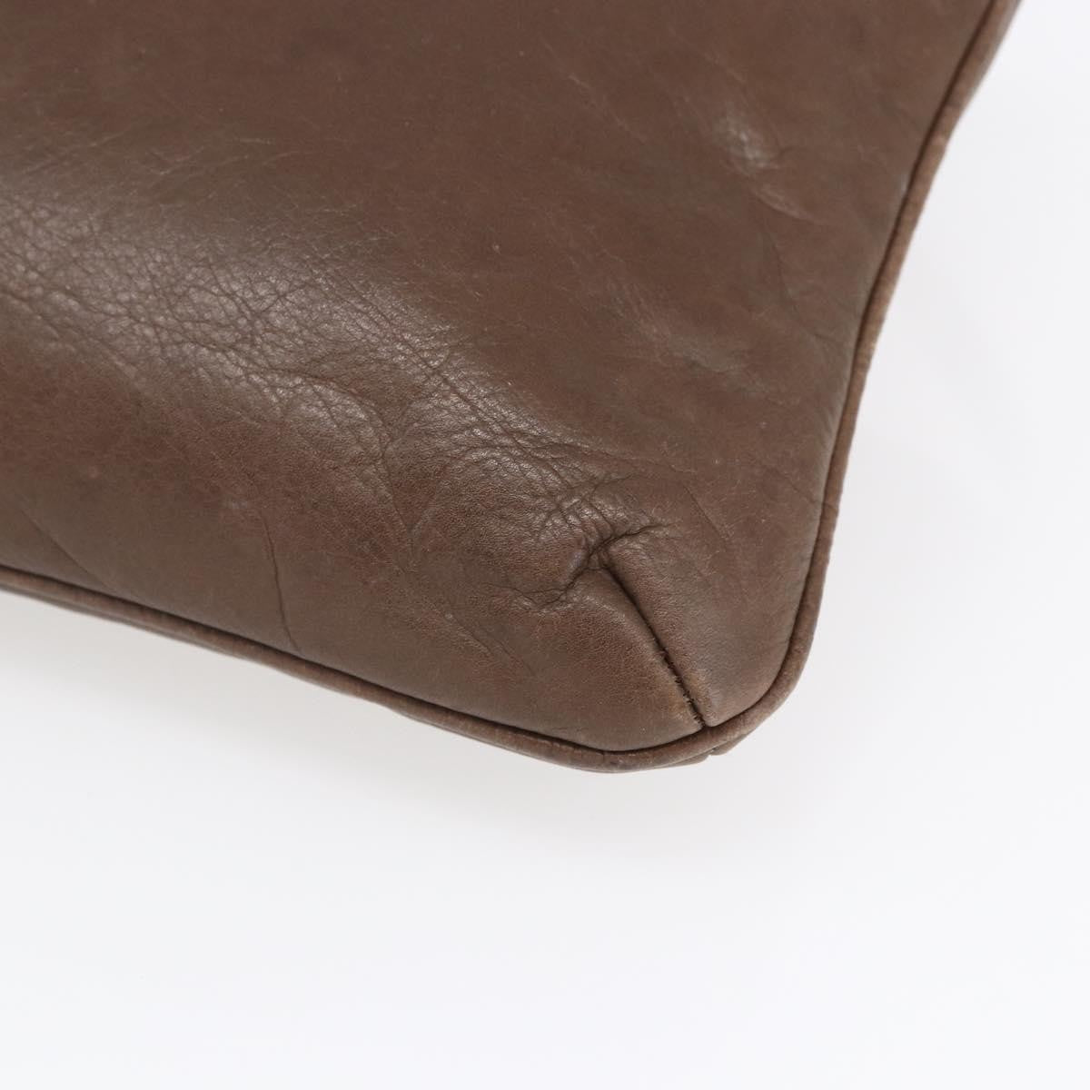 Celine Vintage Shoulder Bag Leather, BROWN, LEATHER, Shoulder bag