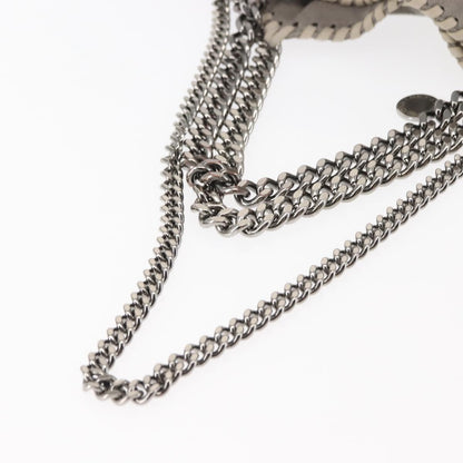 Stella McCartney Falabella Fold Over Crossbody Bag Shaggy Deer, GRAY, POLYESTER, Crossbody bag