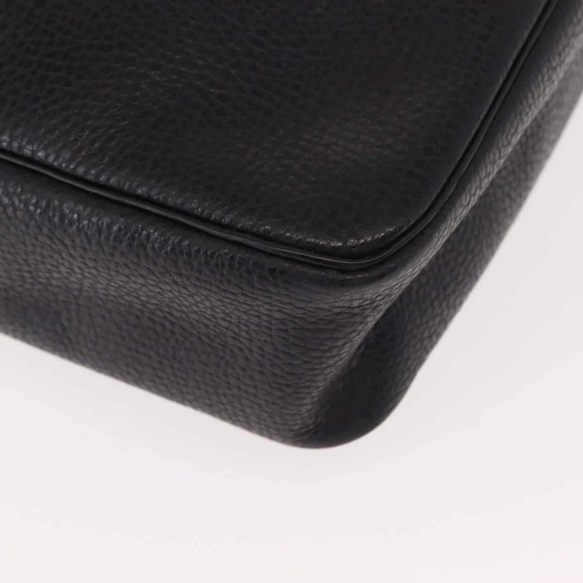 Christian Dior Vintage CD Handbag Leather, BLACK, LEATHER, Briefcase