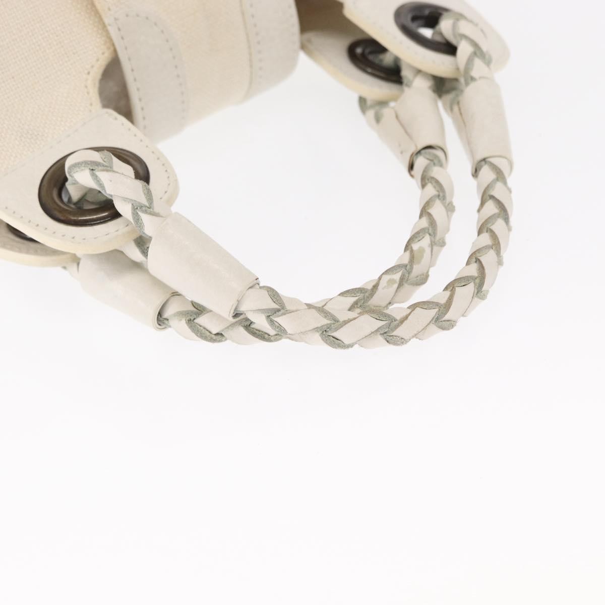 Chloe Vintage handbag Leather, WHITE, CANVAS, Handbag