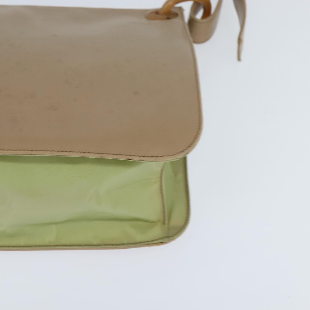 Prada Vintage Shoulder Bag Leather, BEIGE, LEATHER, Shoulder bag