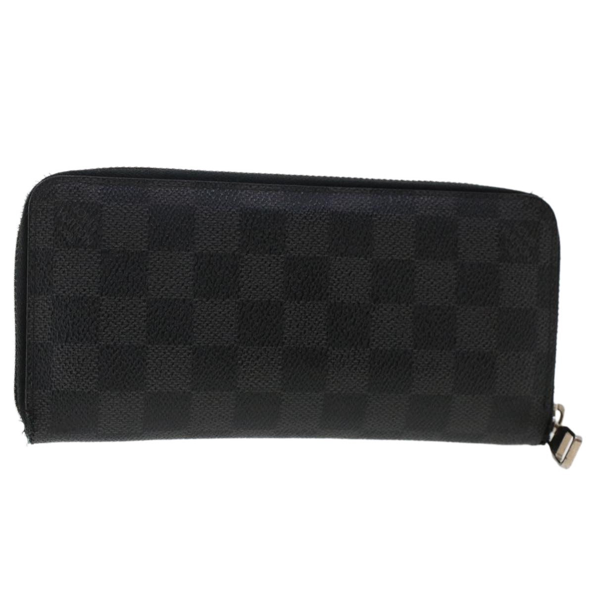 Louis Vuitton Zippy wallet vertical Damier Graphite, BLACK, CANVAS, Wallets