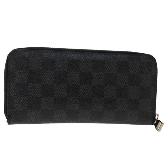 Louis Vuitton Zippy wallet vertical Damier Graphite, BLACK, CANVAS, Wallets