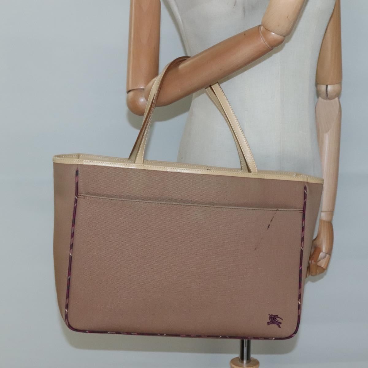 Burberry Nova Check Tote Leather, BEIGE, CANVAS, Tote bag