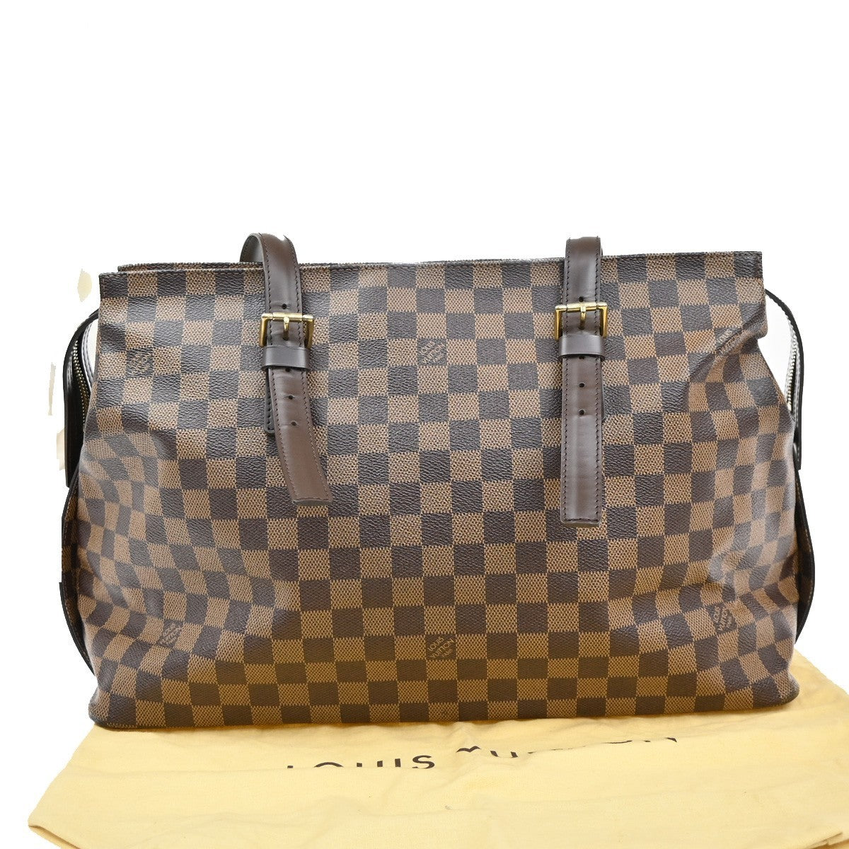 Louis Vuitton Chelsea Handbag Damier, BROWN, CANVAS, Tote bag
