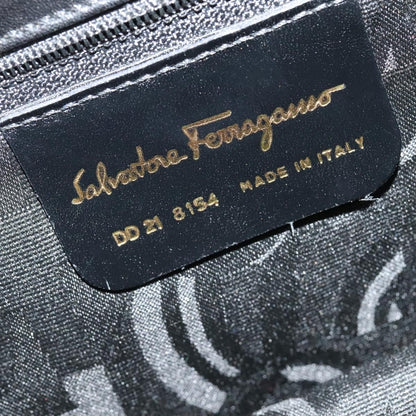 Salvatore Ferragamo Gancini Shoulder Bag Leather, BLACK, LEATHER, Shoulder bag