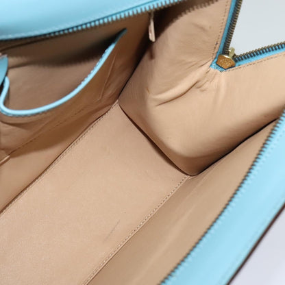 Celine Handbag Leather, BLUE, LEATHER, Handbag