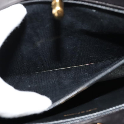 Chanel Vintage Chain Tote Quilted Patent, BLACK, LEATHER, Shoulder bag