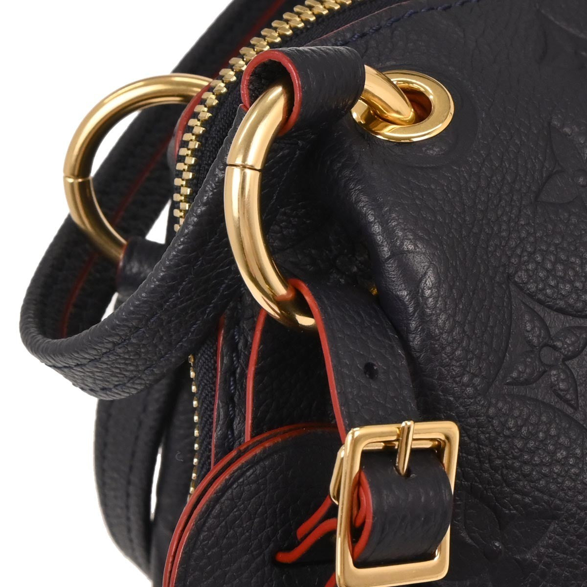 Louis Vuitton Ponthieu Handbag Monogram Empreinte Leather, NAVY, LEATHER, Handbag